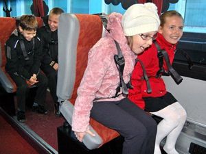 Школьник в автобусе