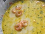 Сырный суп с креветками