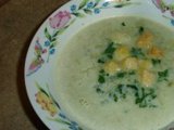 Суп-пюре с луком-пореем