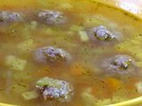 Рассольник с репой и фрикадельками