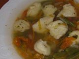 Фасолевый суп с сырными клецками