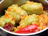 Перец фаршированный говяжьим фаршем и рисом