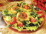 Кабачки, фаршированные куриным фаршем запеченые в духовке