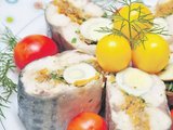 Вкусные рулеты из скумбрии и горбуши