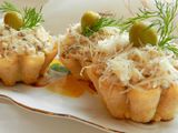 Закуски в тарталетках из куриного филе
