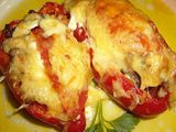 Запеченный перец в духовке под сырной корочкой