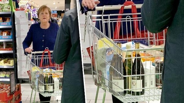 Меркель застали за покупкой туалетной бумаги без маски