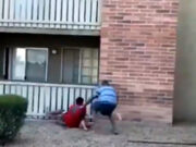 Экс-моряк поймал выброшенного из горящего здания ребенка