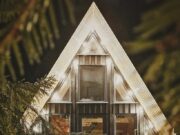 Отдых в лесу Подмосковья: уютный дом-шалаш с панорамными окнами