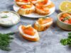Закуски с красной рыбой и творожным сыром