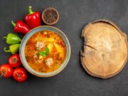 Куриный суп харчо с рисом и картошкой