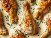 Куриные бедрышки в сметанном соусе в духовке