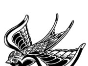 Тату ласточки на ноге: значение для девушек