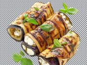Баклажанный рулет с сыром и чесноком