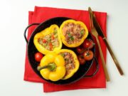 Фаршированный перец половинками в духовке