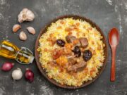 Плов с мясом в сковороде